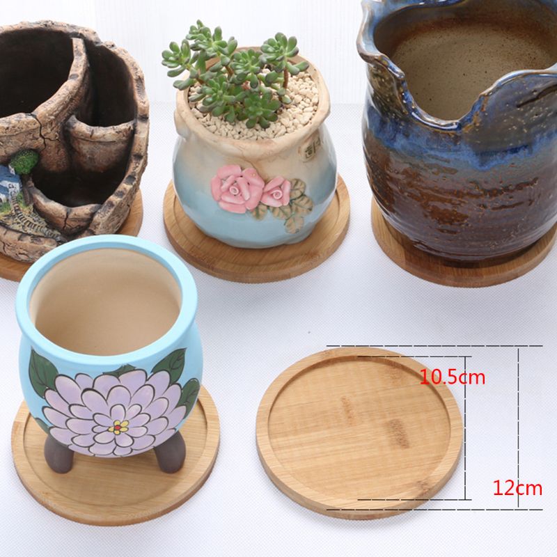 Bonsai blomsterpotteholder kødfuld pude træbakke planter vase måttestativ dekoration til hjemmekontor