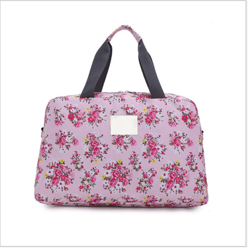 Bolsos de lona con estampado Floral de gran capacidad para mujer, bolsa deportiva multifunción, portátil, para viajar, gimnasio o Fitness: 4