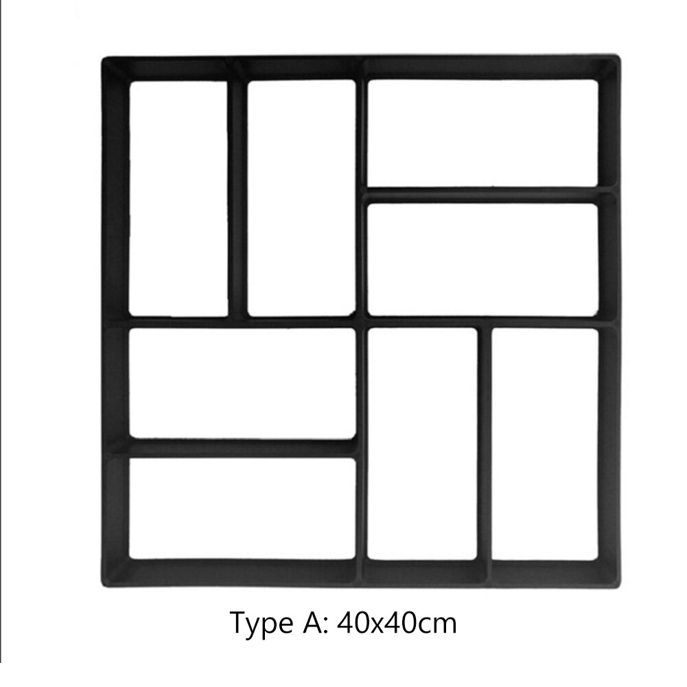 Garden Floor Walk Pavement Mold DIY Manually Paving Cement Brick Stone Road Concrete Path Maker Molds: 01
