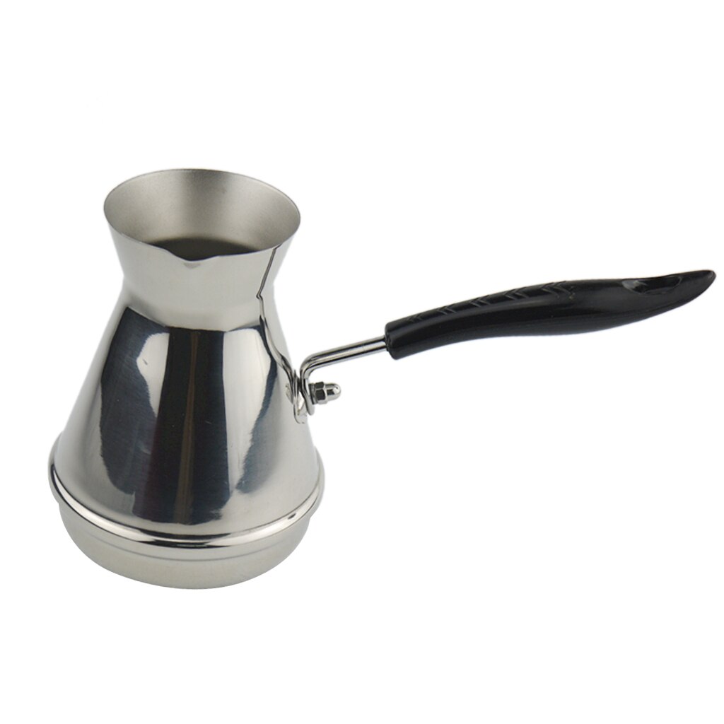 350ml de aço inoxidável cezve turco pote de café punho longo moka pote ibrik vintage jazzva briki manteiga derretimento pote de café utensílio