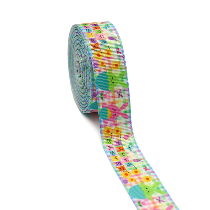 10 Yards 1'' 22MM Easter Printed Grosgrain Ribbons For Hair Bows DIY Handmade Materials Y2020122601: 32724