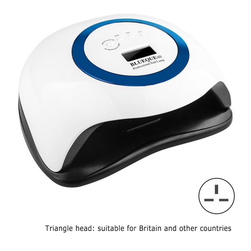 CE 168W lampe à ongles UV LED sèche-ongles Machine Gel vernis à ongles vernis à ongles avec détection de mouvement manucure Salon outil pour manucure: 05 Blue UK