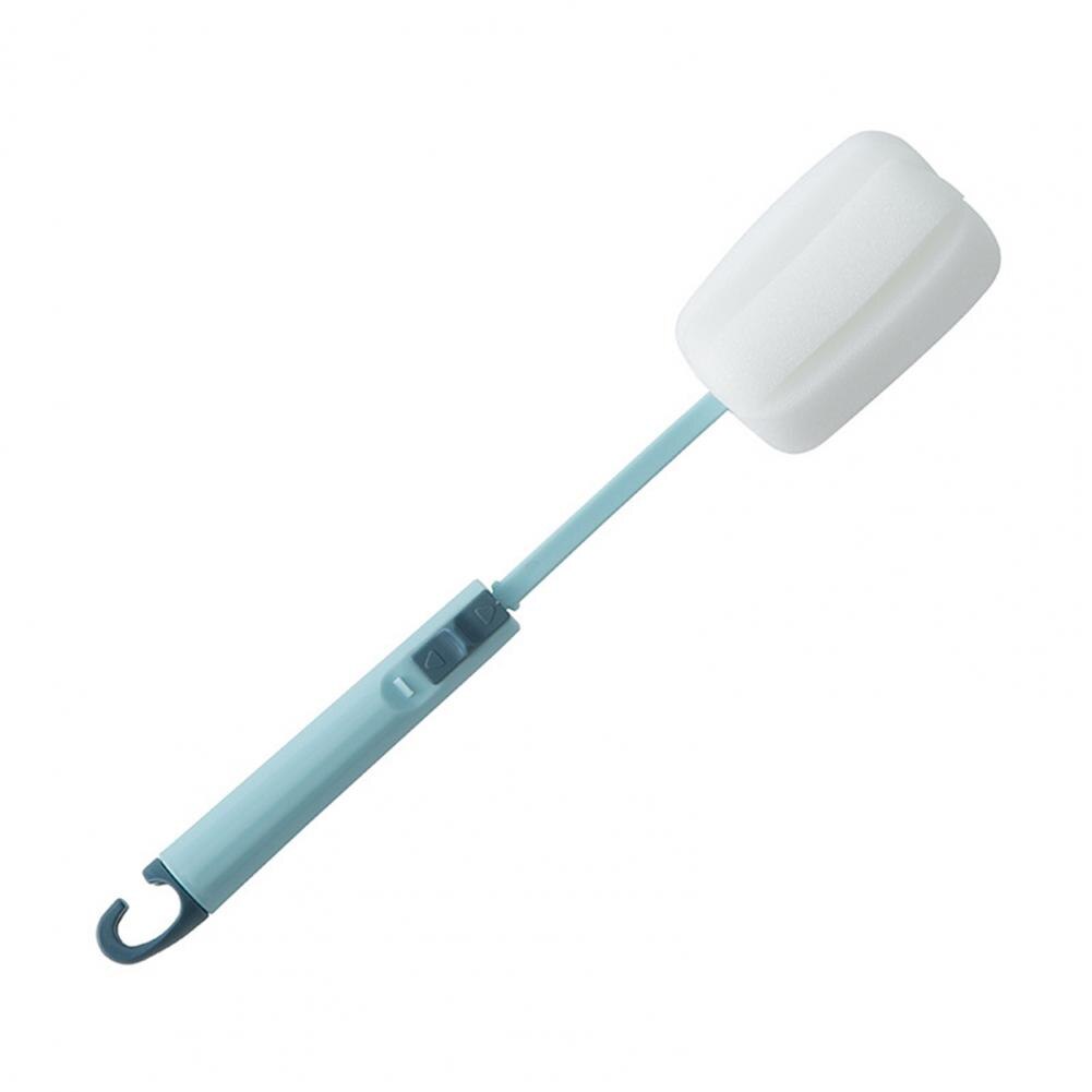 Brosse télescopique universelle pour le nettoyage des tasses, éponge de cuisine pour le verre de vin, bouteille de café, nettoyeur de verre, outils de lavage familial: Light Blue