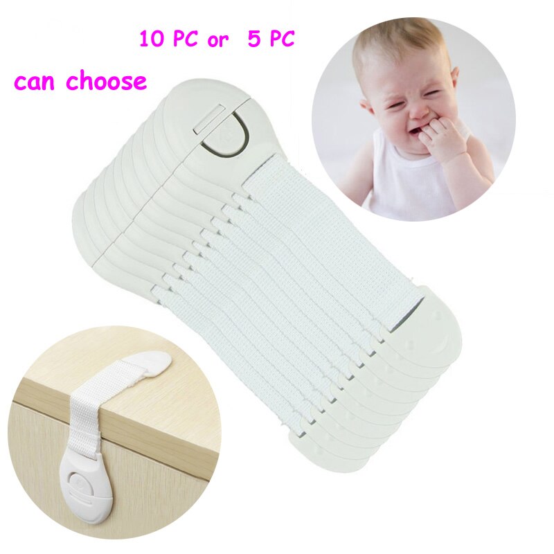 10 st/lot babysäkerhet plast slott lådor lås barn skydd lås barnsäkerhet låsdörrar skåp lås remmar