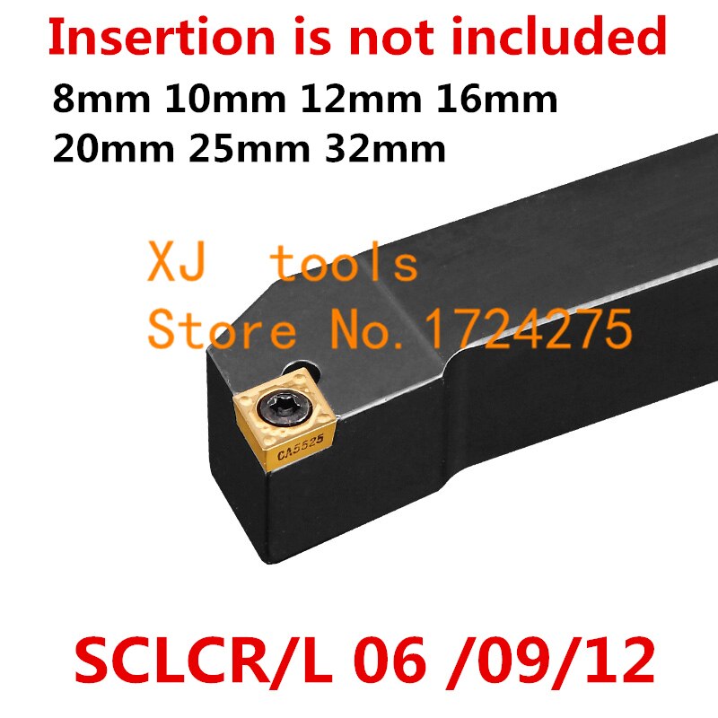 Kit Portautensili Per Tornio CNC SCLCR 0808H06 Con 10 Inserti CCMT060204 – Acciaio, Per Tornitura Esterna