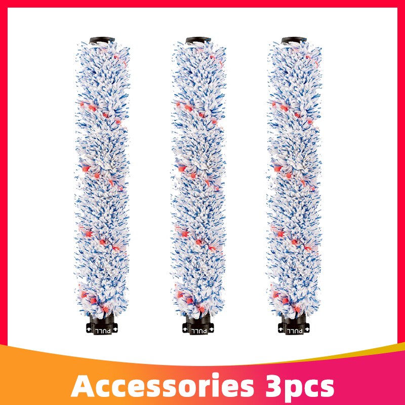 Filtre Hepa et rouleau brosse pour sol, tapis pour aspirateur,adaptés aux modèles Bissell Crosswave 1785 1866 1868 2303 2305 2306, et pour éliminer les poils d'animaux de compagnie,: 3 Main Brushes