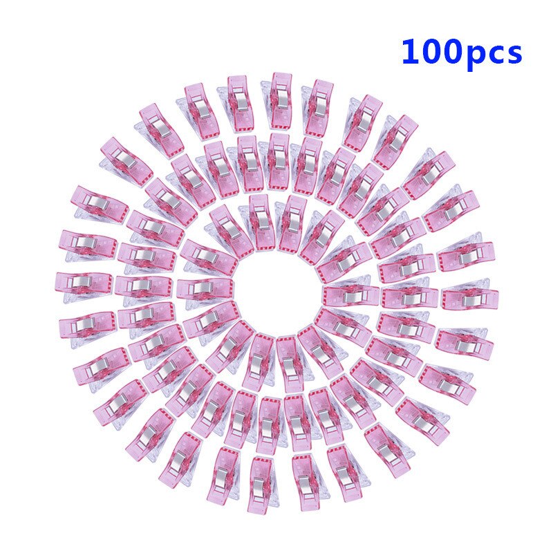 Clips en plastique multicolores pour vêtements, 33mm, 100 pièces, pour Quilting, crochet, tricot, outils, accessoires, bricolage: W
