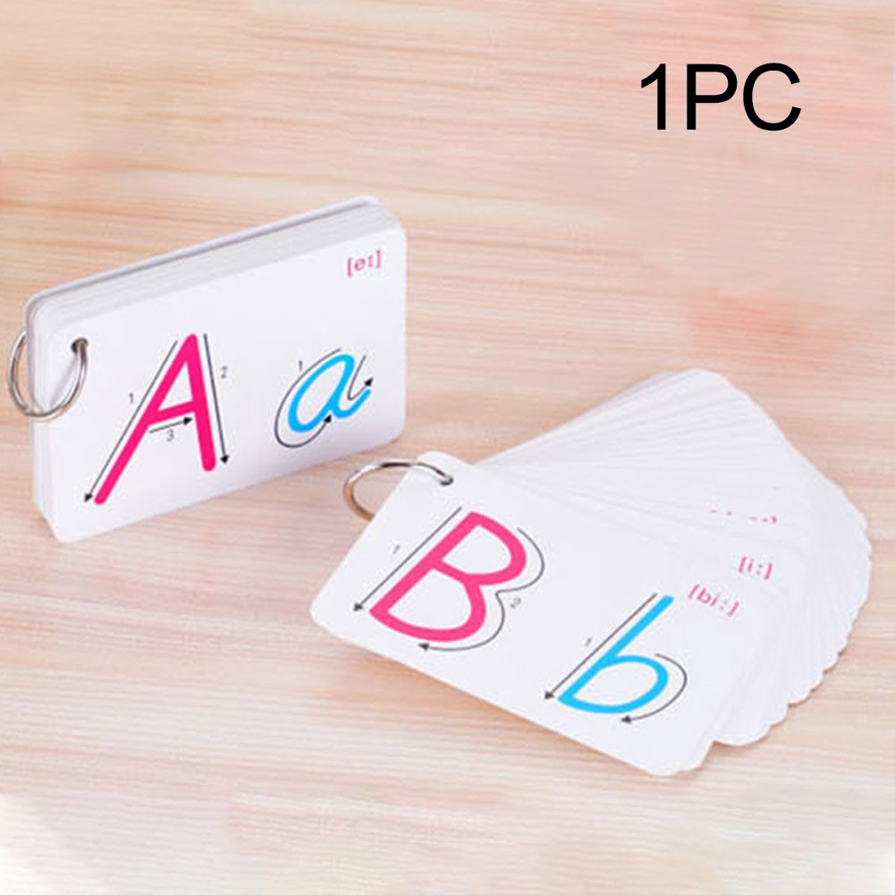 26 Letters Home Kindergarten For Kids Cognitive With Buckle Uppercase Lowercase Early Education English Flash Card Alphabet