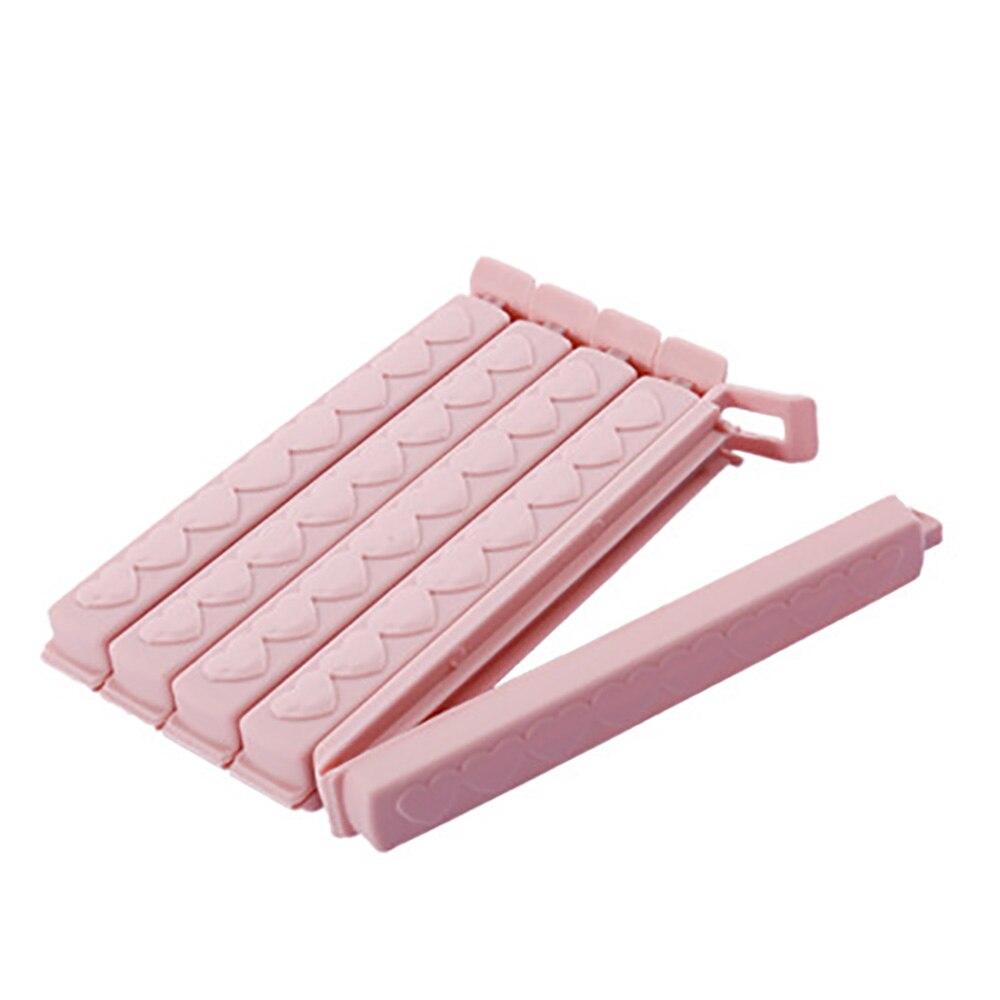 5-piece bagged snack fast food storage kitchen: Pink