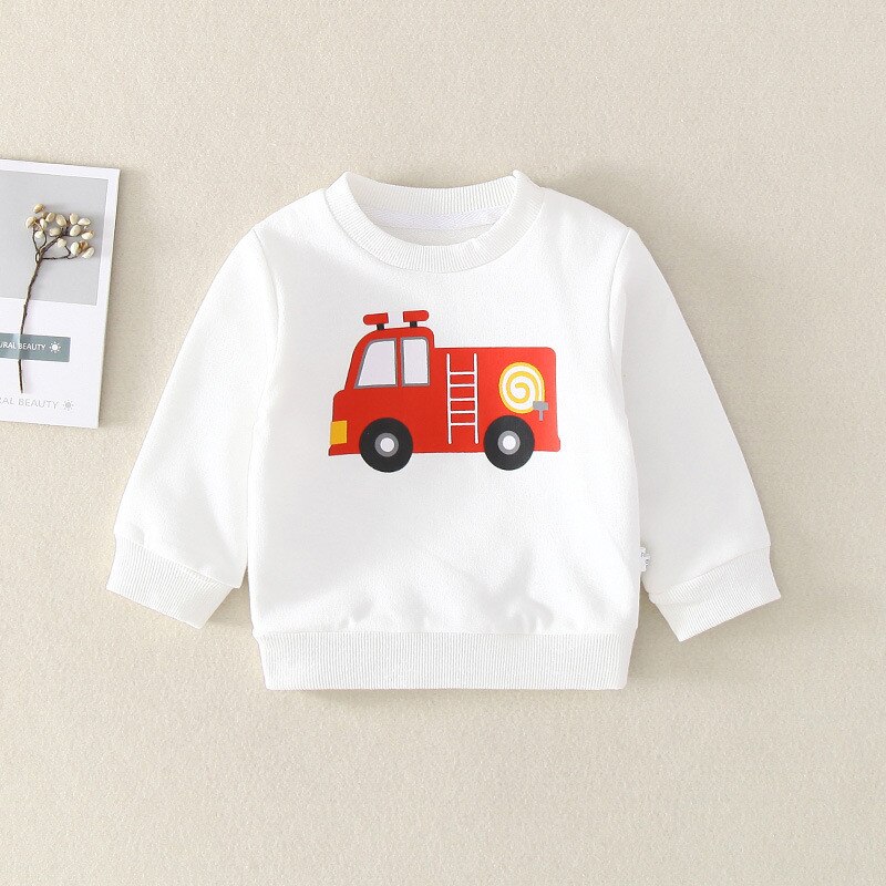 Baby Boy T-shirt Cartoon Katoenen T-shirt Voor Jongen Sport Lange Mouw Top Baby Jongens Kleding Tee 2 Jaar Verjaardag Kleding
