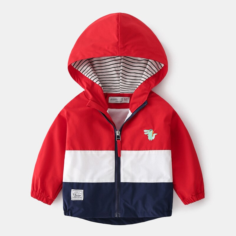 Veste à capuche pour enfants, manteau de dessin animé pour garçons, printemps-automne , BC268: red / 2T