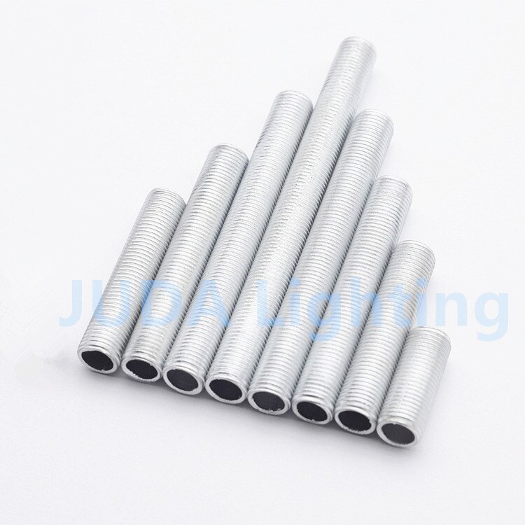 Lampvoet verbindingsbuis 100mm metrisch  m10 tand holle schroefbuis verzinkt platte buis lamphouder adapter verlichtingsaccessoires