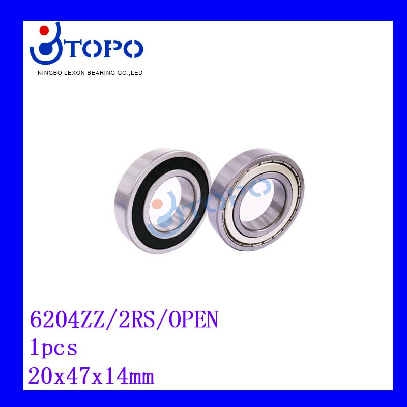 20*47*14mm roulement à billes à gorge profonde s6204 ZZ/2RS/ouvert
