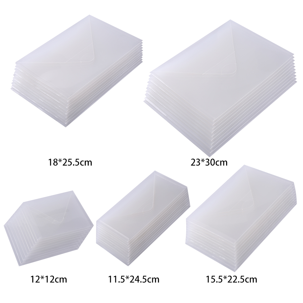 10pcs/Set Transparent Plastic Storage Bags For Storage Cutting Dies Foil Plates Clear Stamps Embossing Folders Organizer Bag