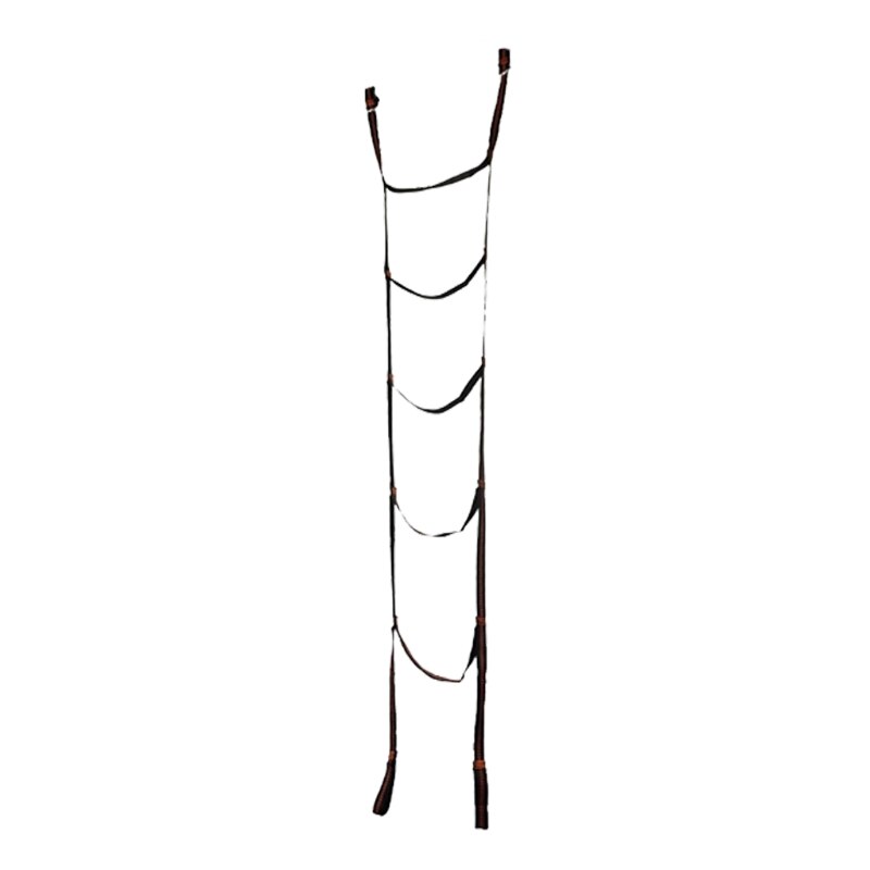 Strong Webbing Ladder 5-step Rope Ladder Swing with Carabiners for Outdoor Tree Climbing Rescue Work School Escape Drill