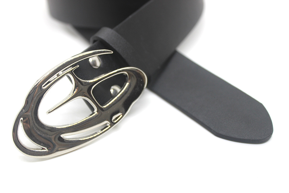 Punk Moon Star Buckle Belt Cross Metal Vintage Gothic Men Women Y2k Belt Pu Leather Waistband Jeans Pants Decorative Belt