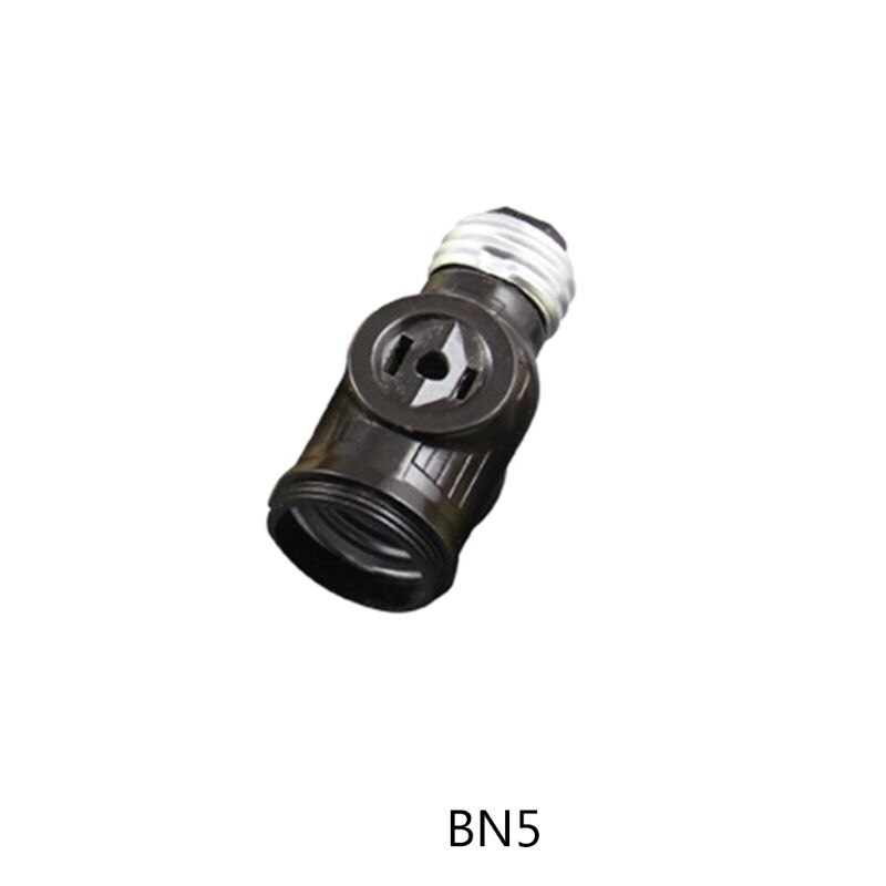 E26 Bulb Socket to 2 Outlet Adapter Light Holder Splitter with/without Pull Chain Switch for Workshop Garage Utility Room