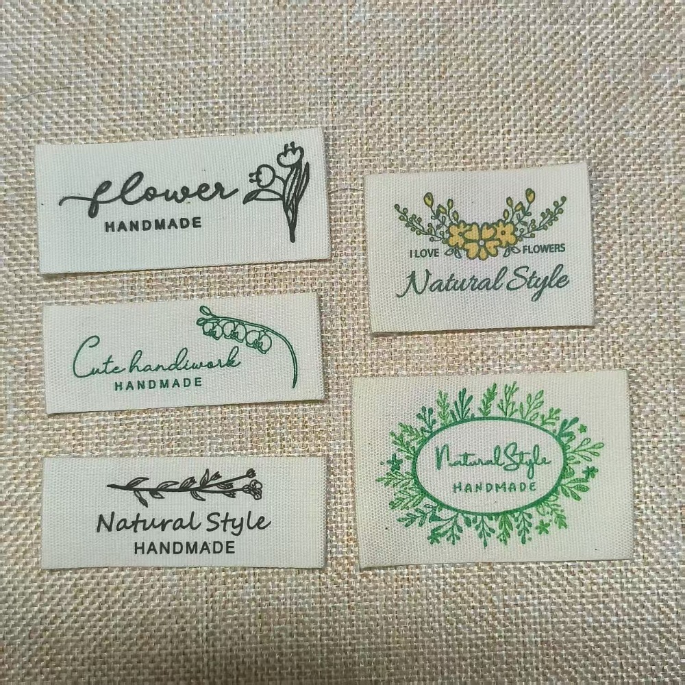 10 stilar färdiga att skickas tryckta halsduksetiketter - gör-det-själv handgjorda tygetiketter för sömnad och hantverk - klädmärken