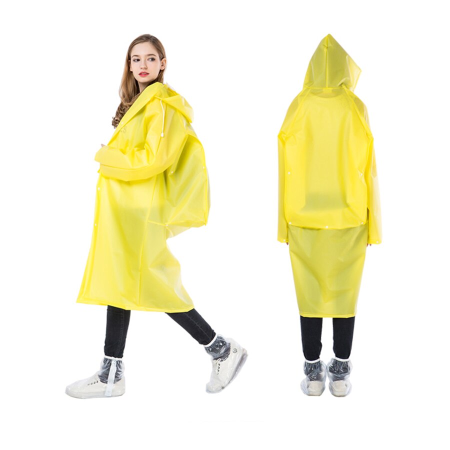 Transparent Rain Coat Female Long Waterproof Jacket Poncho Female Rain Cover Chuva Jacket Veste Anti Pluie Rain Gear L
