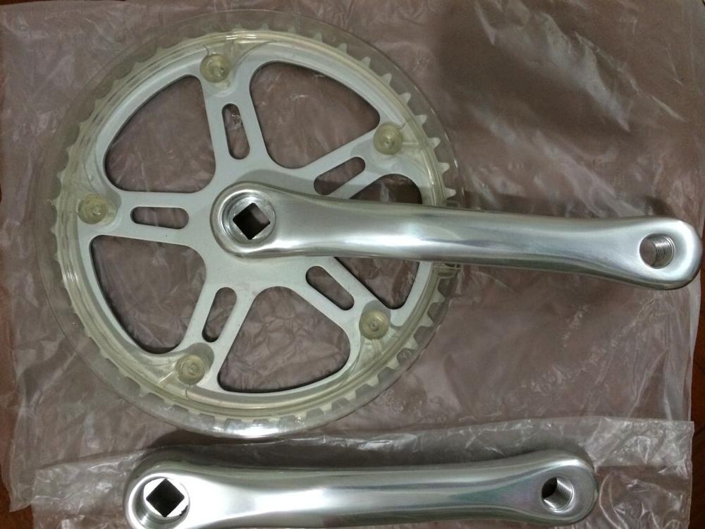 Stock 46T Full Alloy Aluminum Bike Crankset 152mm 170mm Crank Arm Mountain Bike Fix Gear Cycling Chain Wheel