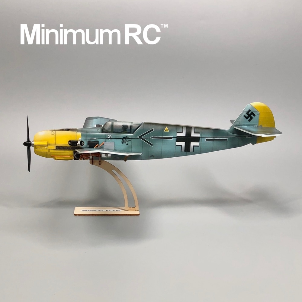 MinimumRC Messerschmitt BF109 RC airplane 360mm Kit+motor / Kit+motor+servos