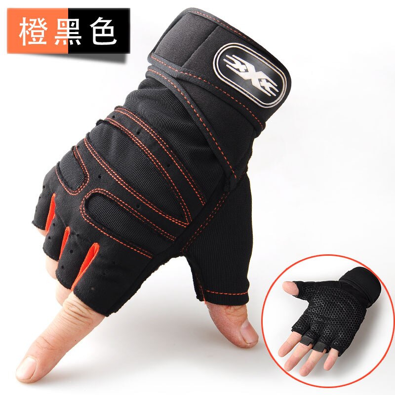 Unisex Half Vinger Sport Handschoenen Voor Hardlopen Jogging Wandelen Fietsen Fiets Gym Fitness Gewichtheffen Antislip: Red / M