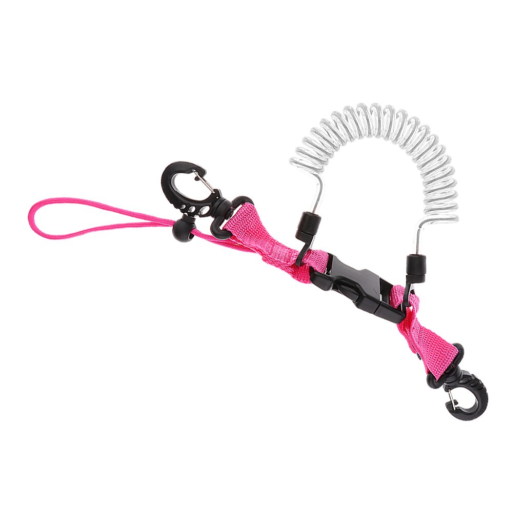 Adult Coiled Lanyard Spring Coil with Snap Hook Snap Hook, Diving