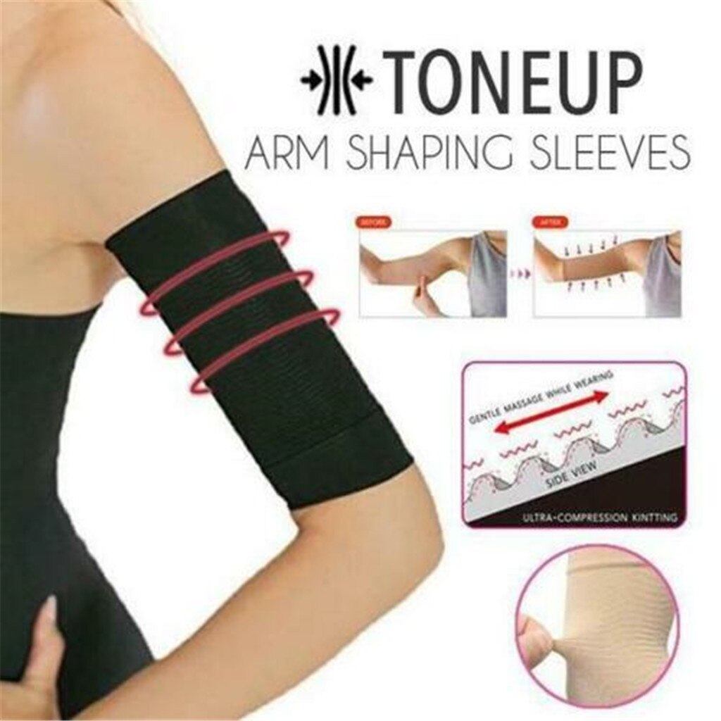 1 Paar Afslanken Compressie Arm Shaper Afslanken Arm Riem Helpt Tone Vorm Bovenarmen Mouw Vorm Taping Massage Voor Vrouwen # YL5
