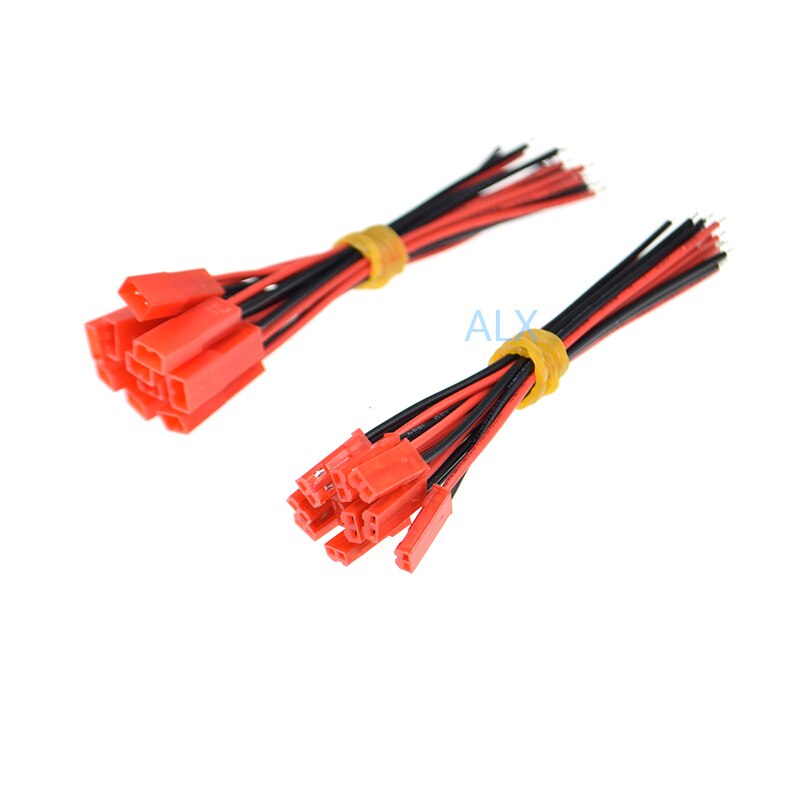 10Pairs 100MM JST CONNECTOR 2PIN PLUG CABLE MALE+FEMALE WIRE 2 PIN FOR RC BATTERY PCB