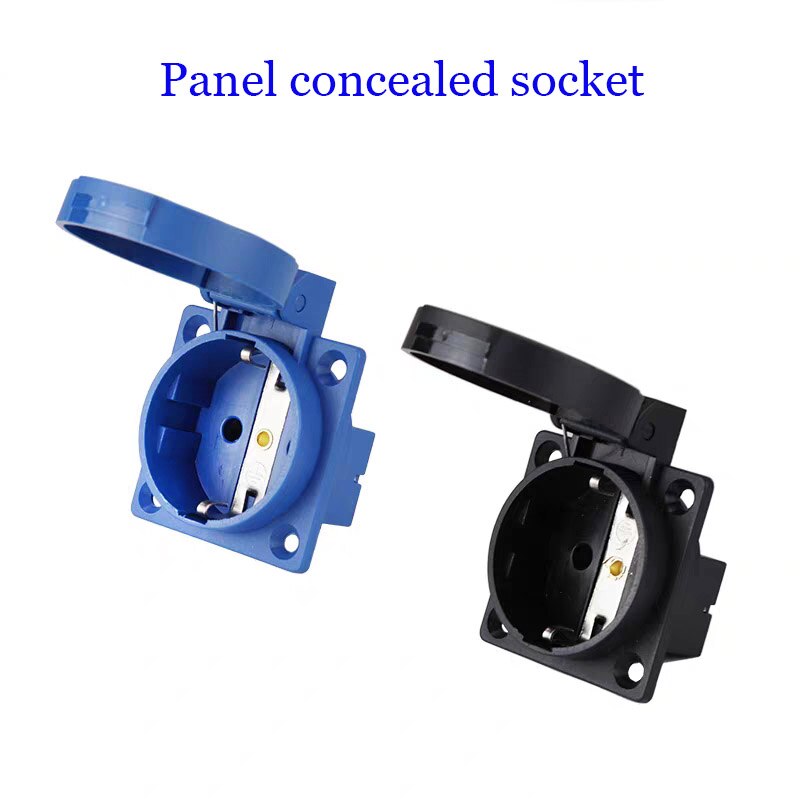 Industrial plug and socket 2 pin 10A-16A plug industrial connector two holes waterproof and dustproof wall mounted socket 220V