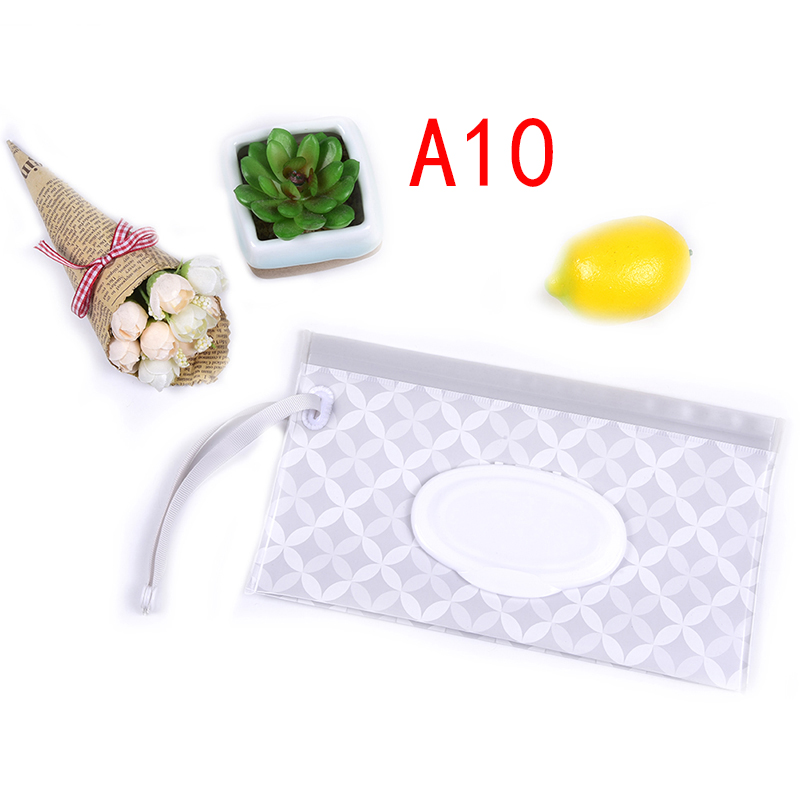 1PC Umweltfreundliche Baby-feuchttücher Kasten Nass Wischen Kasten Reinigung Tücher Tragetasche Clamshell schnappen Gurt Wischen Container fallen: A10