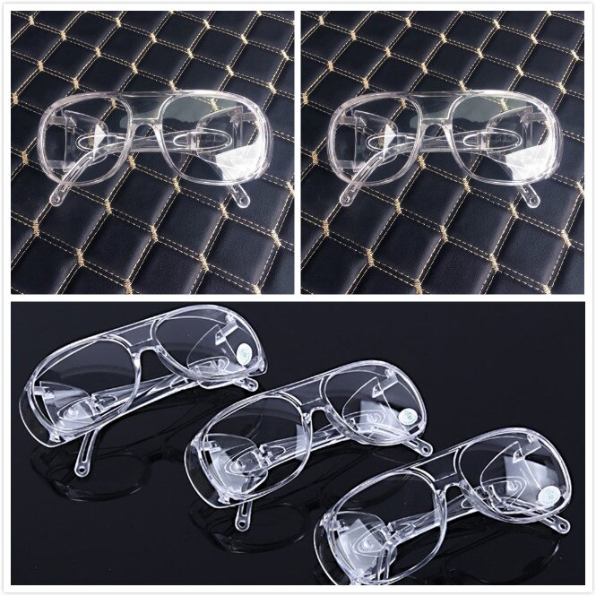 Clear Safety Goggles Work Eye Protection Working Eyewear Splash Protective Transparent Glasses Wind Dust Anti-fog Glasses: 5pcs