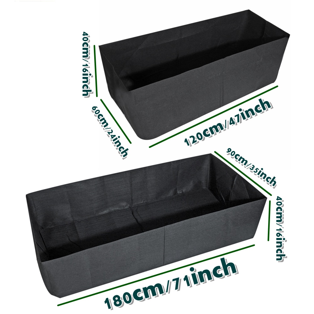 Large Rectangular Garden Vegetable Grow Bags Nursery Planting Groot Flower Pot Anti-Corrosion Felt Non-Woven Planters Bag