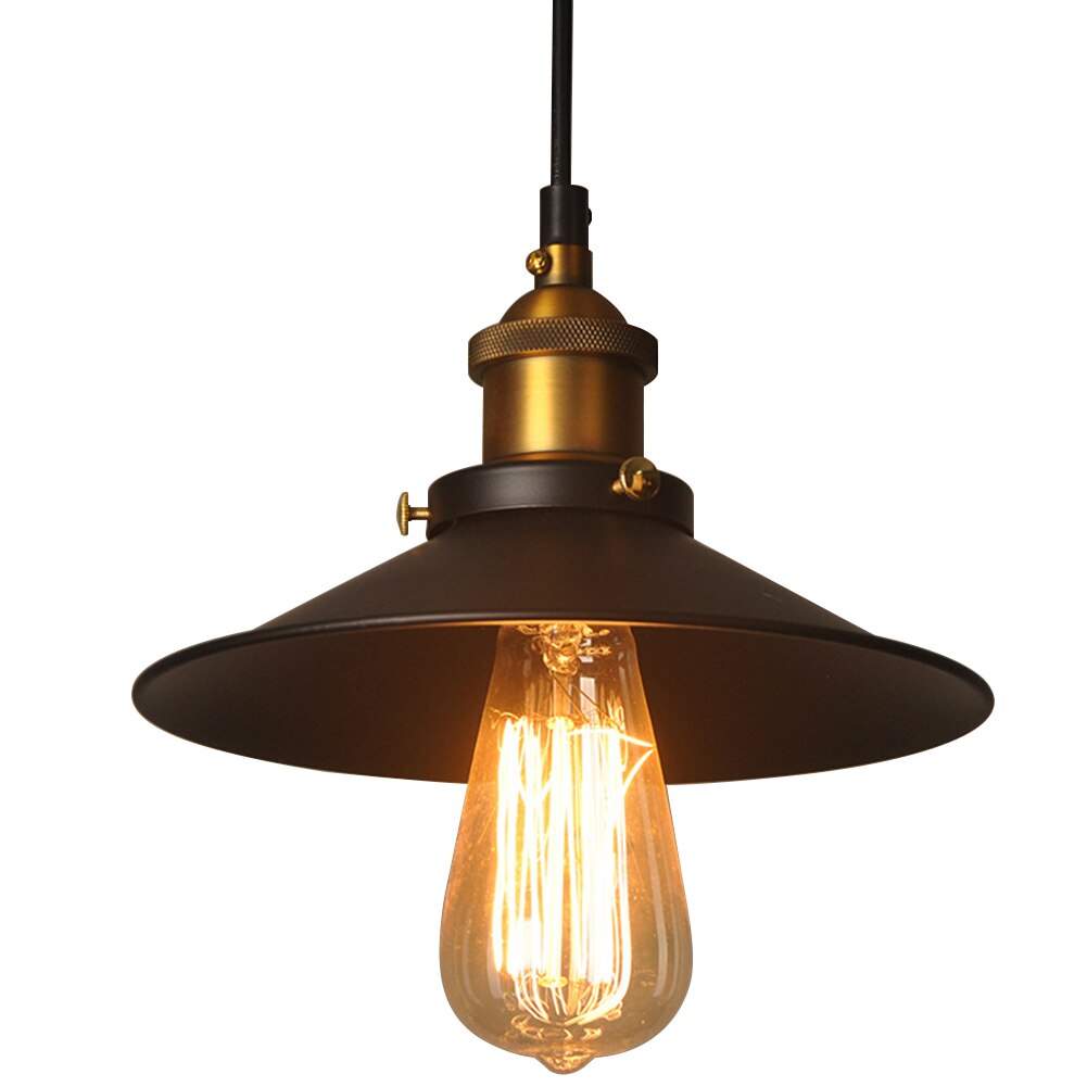 Retro Industrial Style Ceiling Lamp Vintage Iron Pendant Lighting Fixture: 22CM
