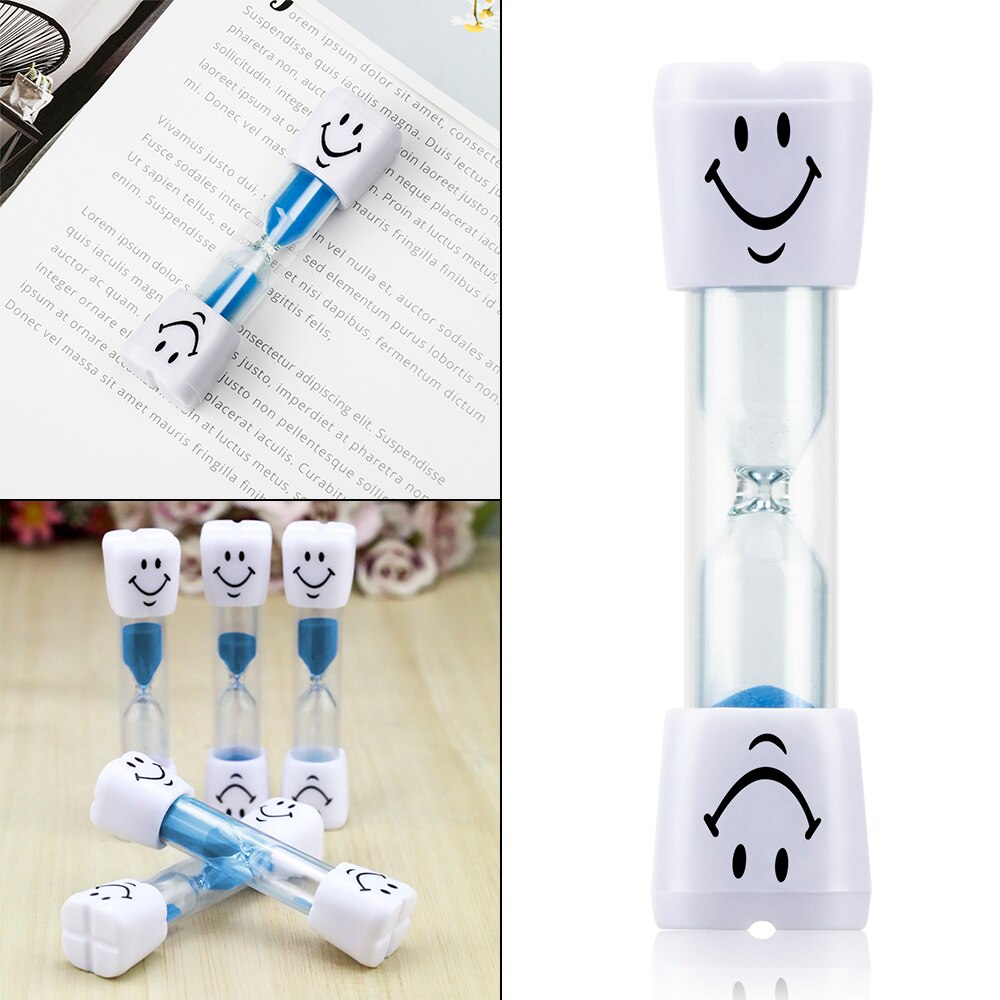 Brushing Timer Smiley Sand Timer For Brushing Kids Teeth Cartoon Smile Hourglass Brushing Timer 2 Minutes Blue