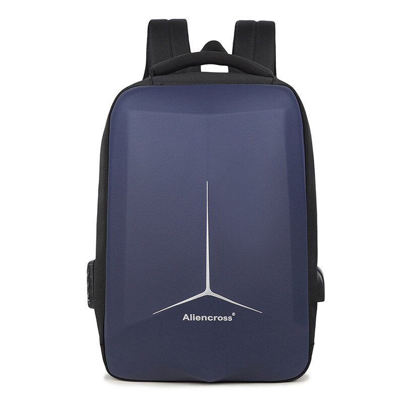 Herenrugzak met wachtwoordvergrendeling, 15.6 inch laptoprugzakken, usb-oplaadmogelijkheid, meerlaagse ruimtereistas, zakelijke herenmochila