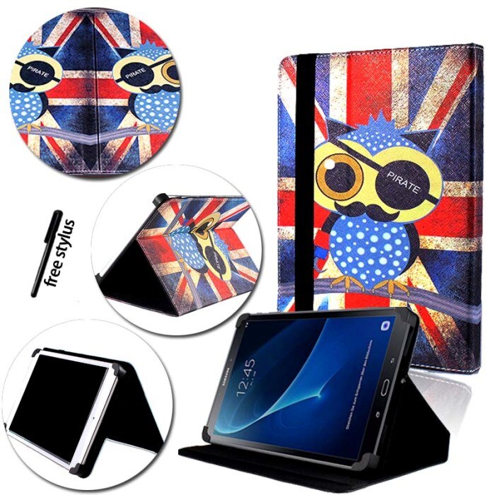 KK&LL para Samsung Galaxy Tab A A6 7,0 T280 T285 )-Funda de cuero para Tablet inteligente: Owl Pirate