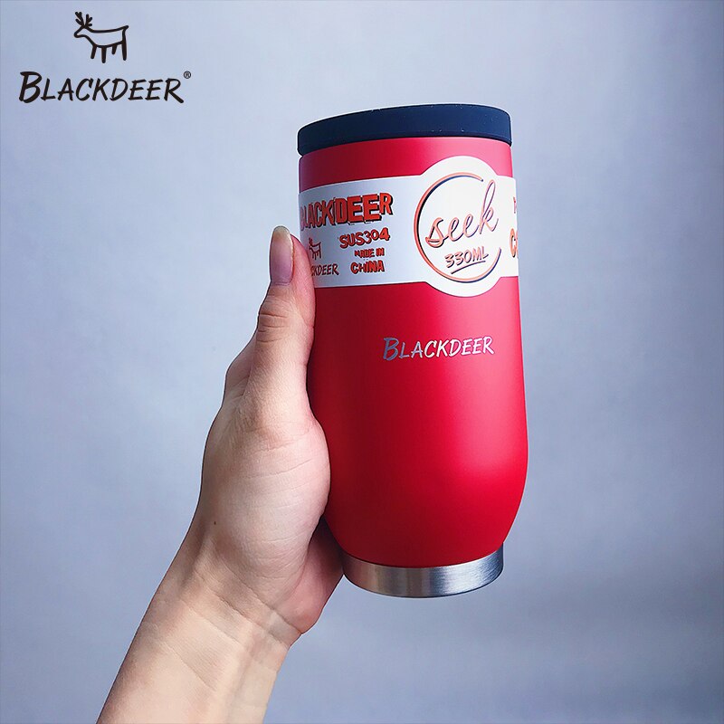 Vaso termo BLACKDEER de 11 OZ, vaso de cerveza para acampar al aire libre, vaso de doble capa de acero inoxidable 304, taza para el vientre de café con agua helada