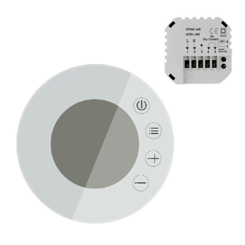 Gas Boiler Intelligent LCD Touching Screen WiFi Heating Thermostat APP Remote Smart Speaker Voice Control Controller: W-GC