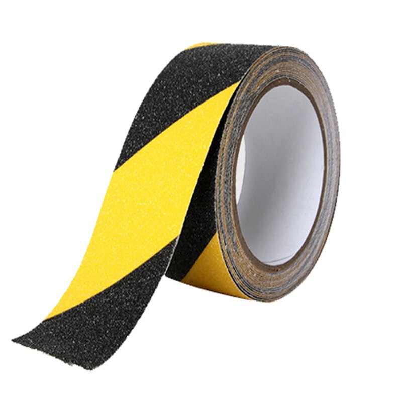 Ruban adhésif antidérapant d&#39;extérieur, 5M, bande de Traction antidérapante à haute Friction, adhésif abrasif pour escaliers, marche de sécurité: black yellow / 50mm x 500cm