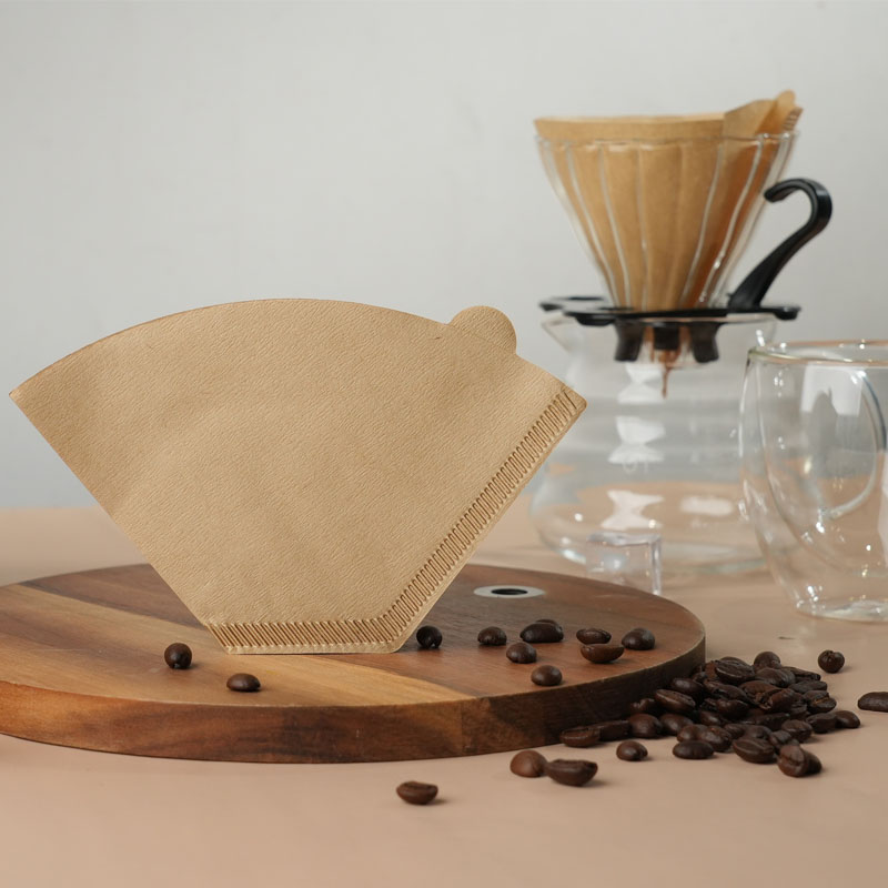 100 Stuks Wegwerp Papier Koffie Filter 1-4 Kopjes Houtpulp Drip Papier Kegel Koffie Zeef Zak Giet over Huishoudelijke Accessoires