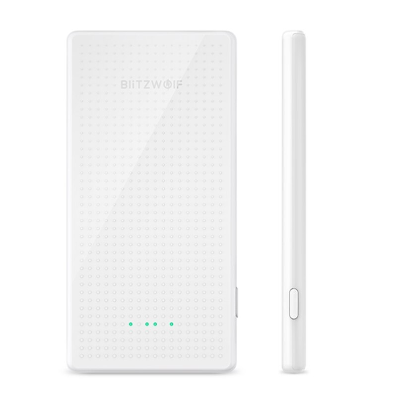 BlitzWolf BW-P7 5000mAh Schlanke USB Power Bank für iPhone 11 Pro X XS Max 8 Plus für Samsung s9/S9 + S8 Hinweis 9-Weiß