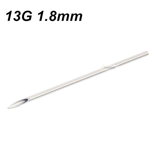 10 Uds aguja Piercing estéril 13g para cuerpo oreja ombligo y pezón 3d accesorios para tatuajes individual paquete