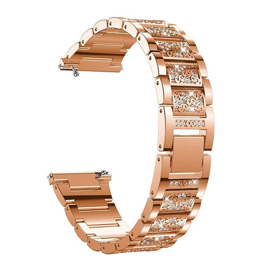 Bling smartklokke erstatningsbånd til fitbit versa/versa 2 stropper til kvinner oppkledd metallarmbånd smykker armbånd rosa rosa: rose måke