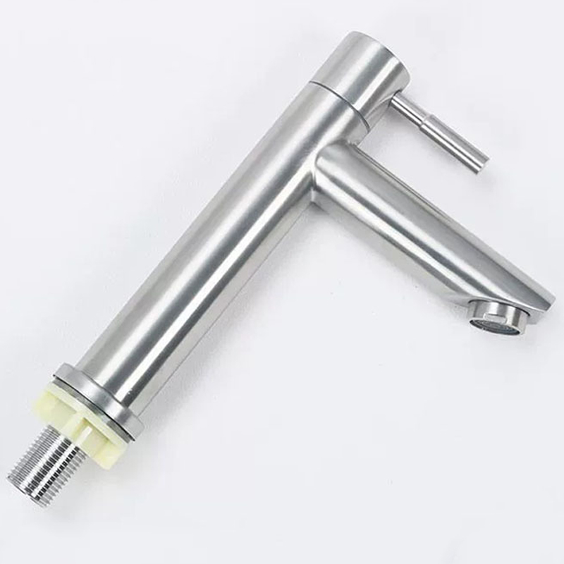 Grifo de lavabo de 1/2 pulgadas, grifo de agua fría individual de acero inoxidable 304, grifo de lavabo montado