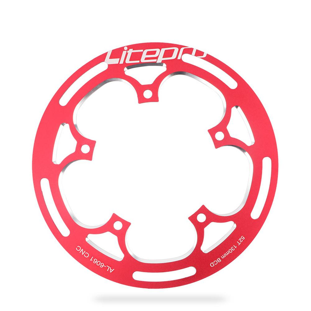 50t 52t 53t 54t Single Chainring Aluminium Alloy Bicycle Chain Ring Chain Wheel Ring Protective Cover Cycling Accessories: 52T red