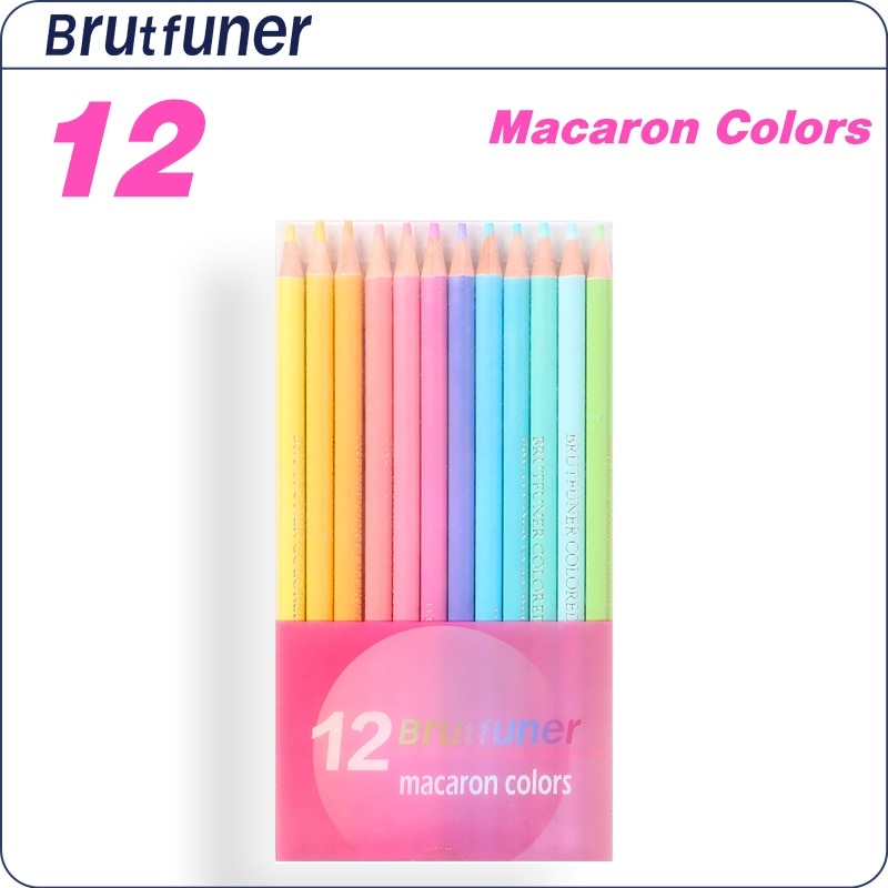 Brutfuner Macaron Color Pencil 12 Color Set Metallic Pencils School supplies art supplies: Macaron