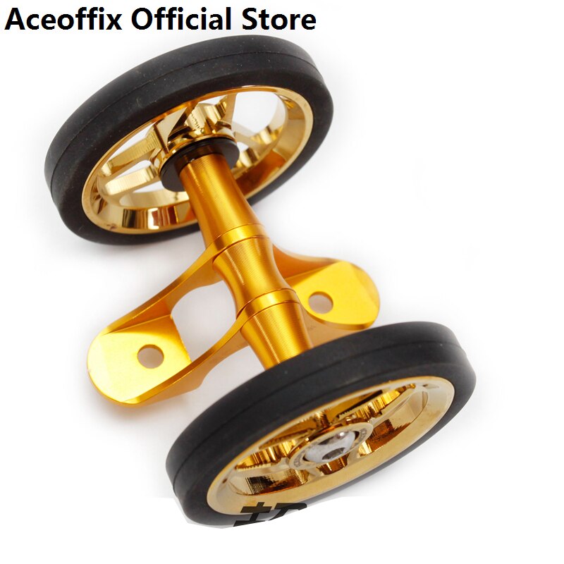 ACEOFFIX-Rodillo de guardabarros de bicicleta plegable 2022, para Brompton, rueda doble Easywheel, 52mm, FE3S