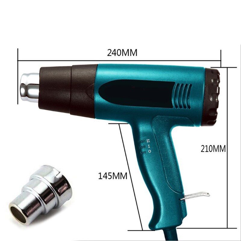 1800W 220V secador Industrial portátil herramienta de construcción eléctrica herramienta técnica térmica para el cabello herramienta de construcción de aire enchufe de la UE