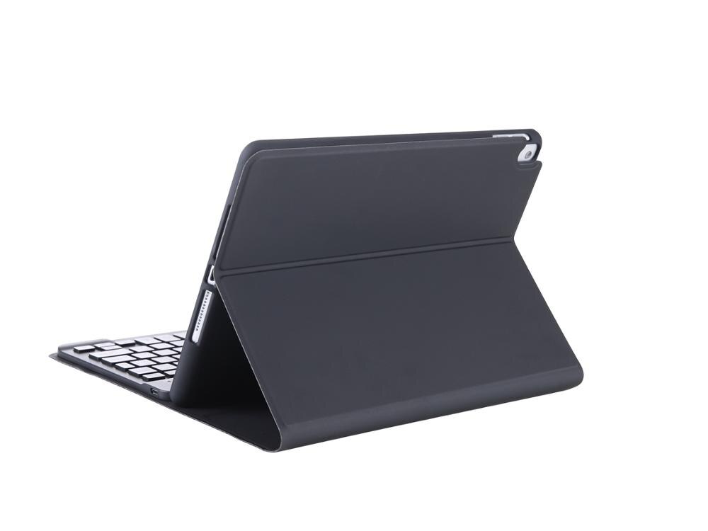 Ultra-Slim Bluetooth Keyboard Case for ipad 10.2 Wireless Keyboard Cover Funda Pencil Slot case for Apple ipad Pro10.2: black